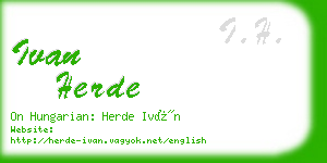 ivan herde business card